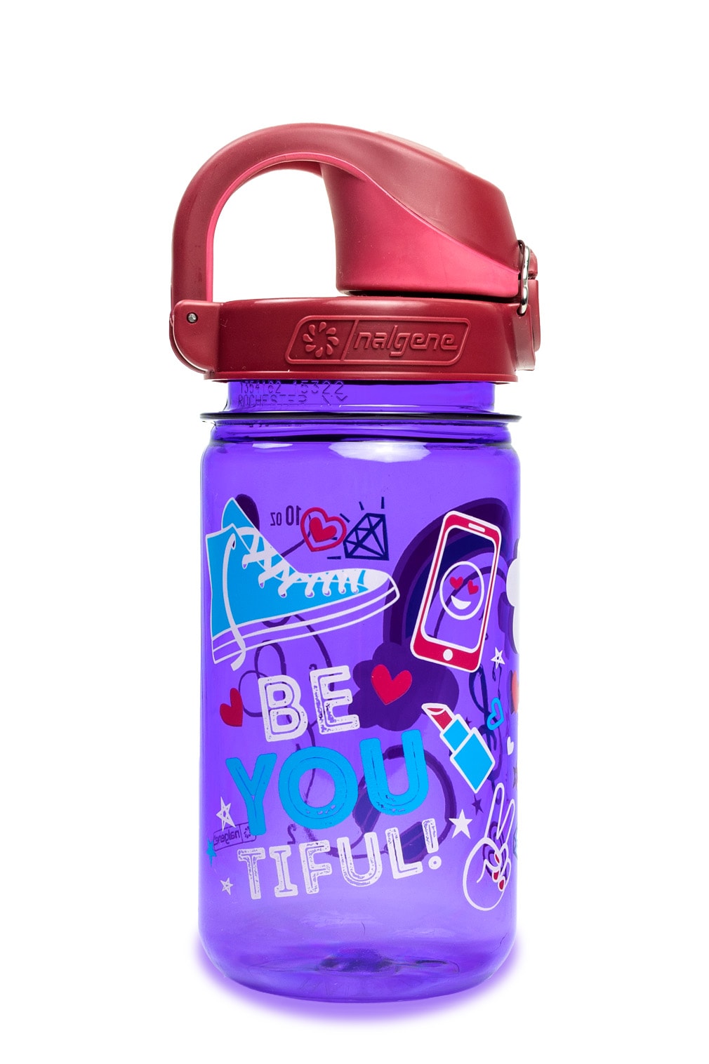 Nalgene product view: 12oz On-The-Fly Kids Lock-Top Bottle with Graphics U1 — 12oz On-The-Fly Kids Lock-Top Bottle with Graphics