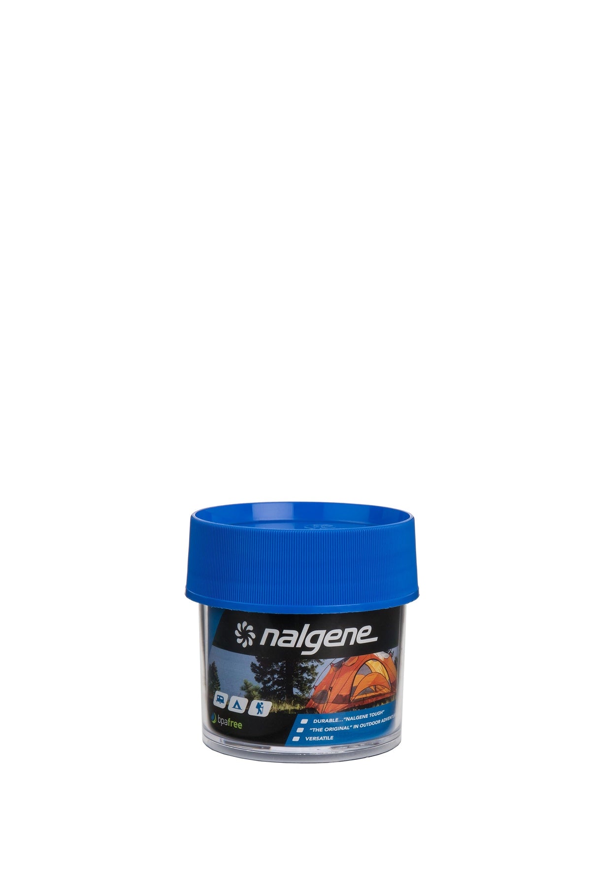 Nalgene product view: 4oz Storage Jar – Blue Lid N7 — 4oz Storage Jar – Blue Lid
