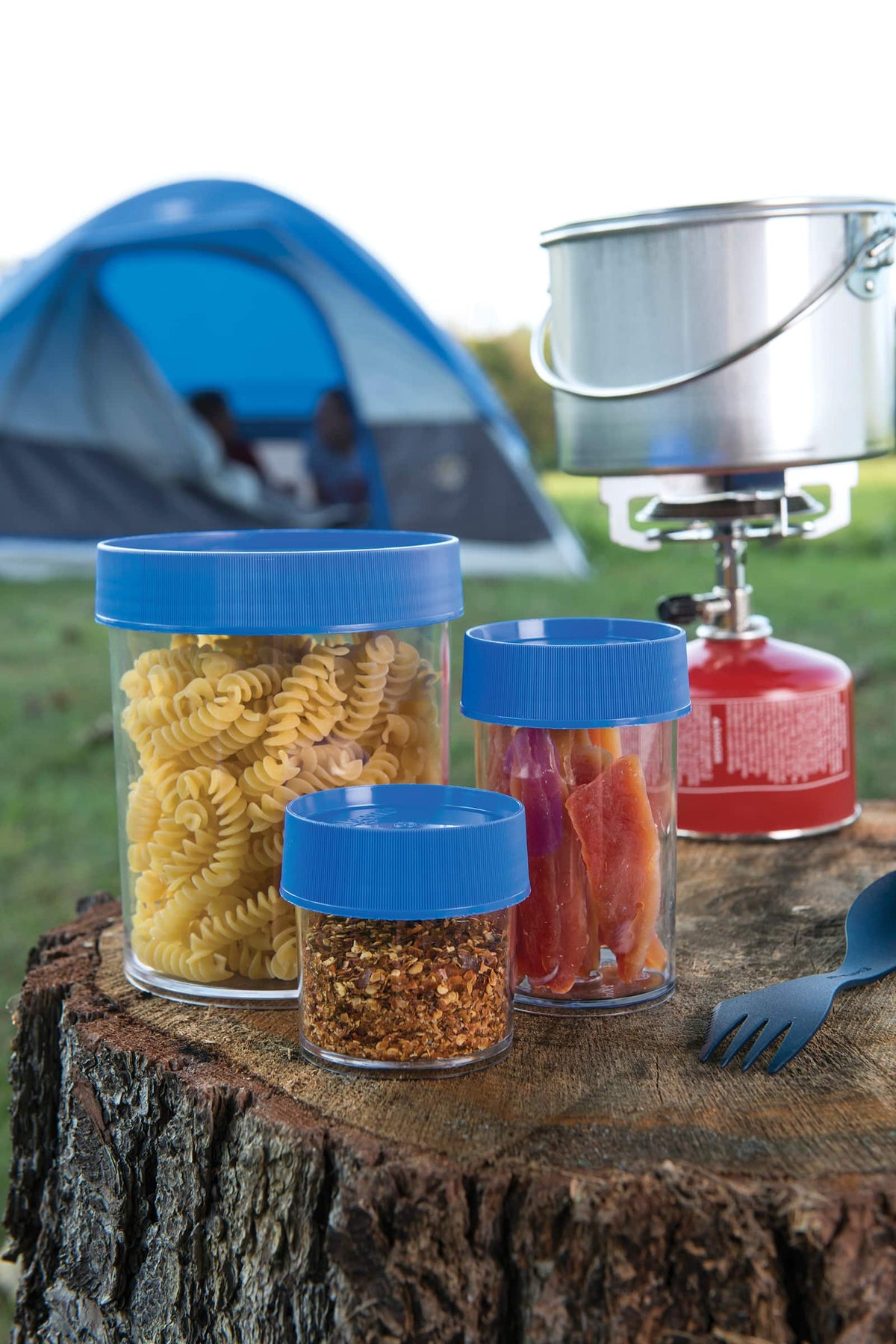 Nalgene product view: 4oz Storage Jar – Blue Lid N7 — 4oz Storage Jar – Blue Lid