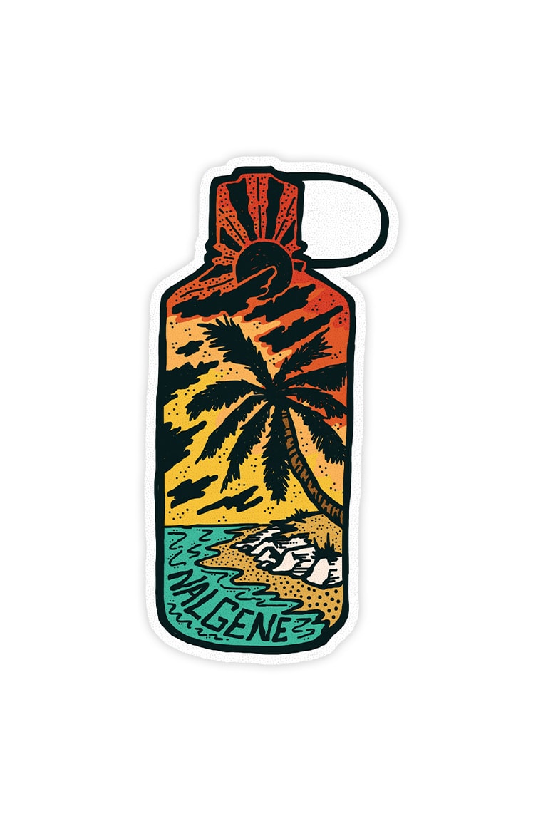 Nalgene product view: Tropical Narrow Mouth Sticker T1 — Tropical Narrow Mouth Sticker