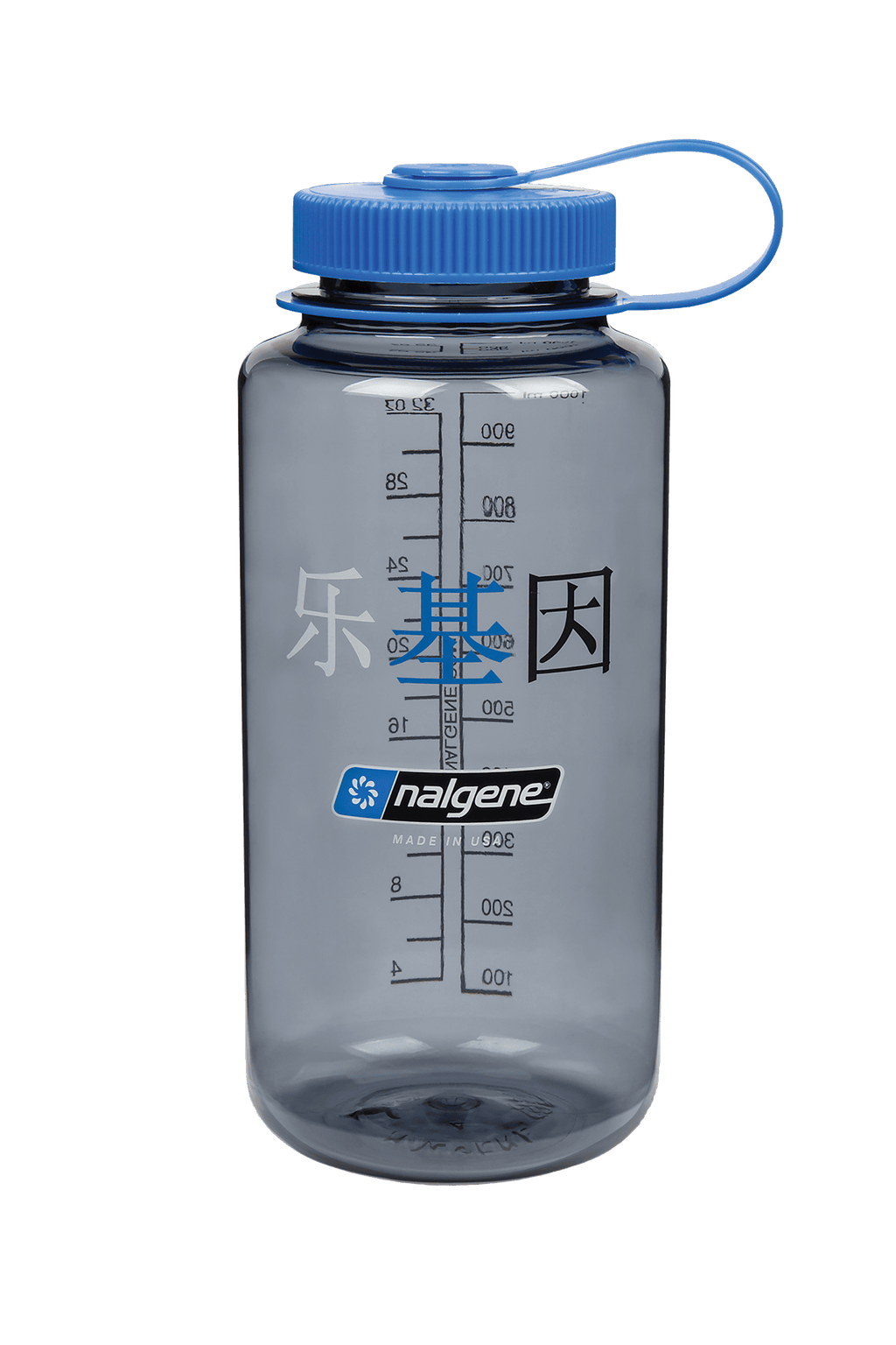 Nalgene product view: 32oz Wide Mouth “Happy Gene” Bottle Y8 — 32oz Wide Mouth “Happy Gene” Bottle