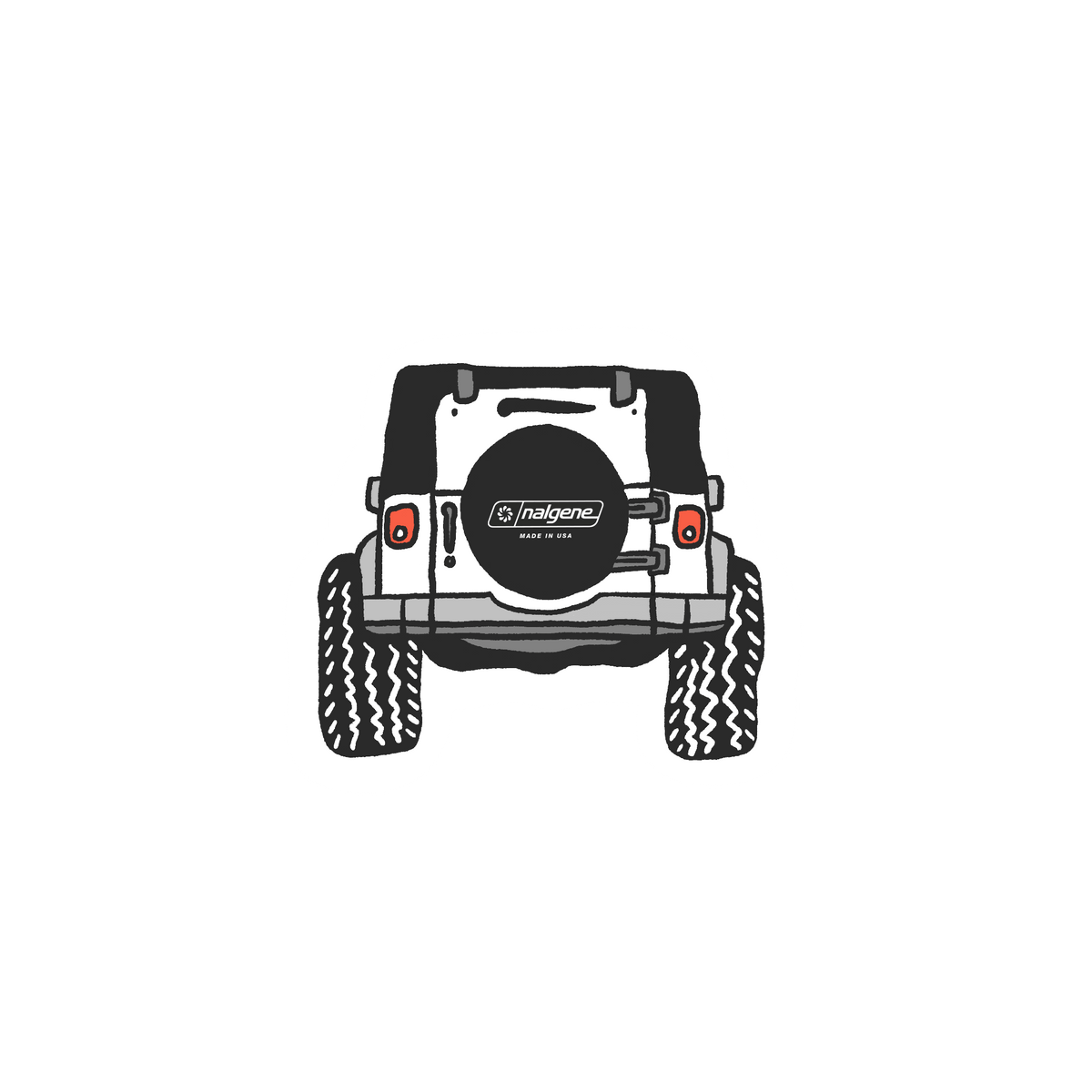 Nalgene product detail: Four Wheeling Sticker H9 — Four Wheeling Sticker