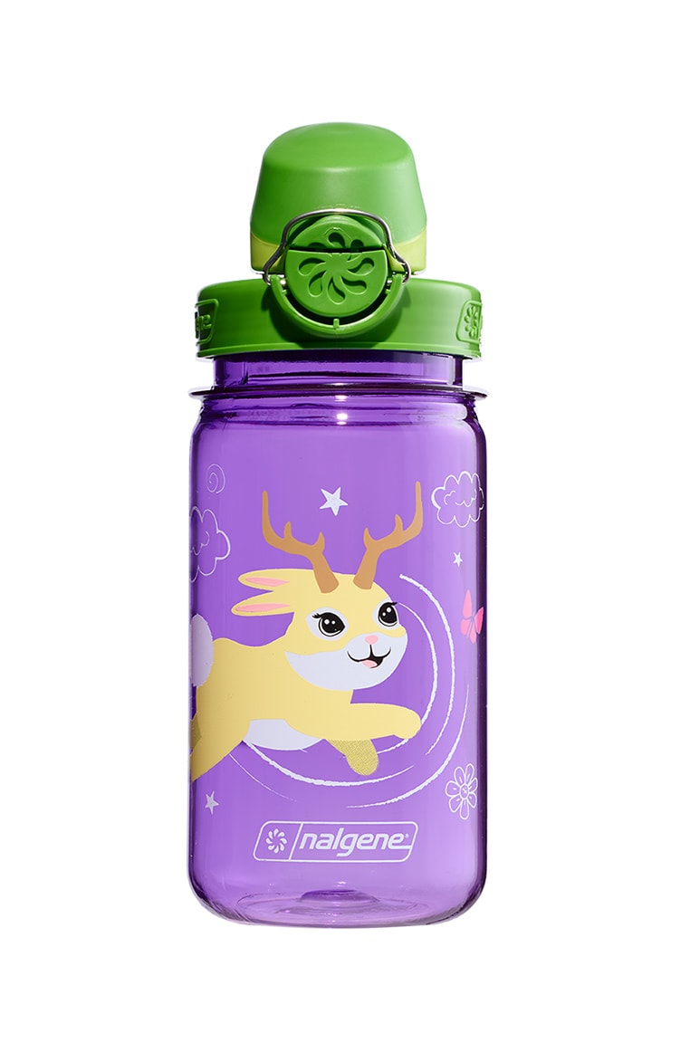 Nalgene product view: 12oz On-The-Fly Kids Lock-Top Bottle with Graphics A9 — 12oz On-The-Fly Kids Lock-Top Bottle with Graphics