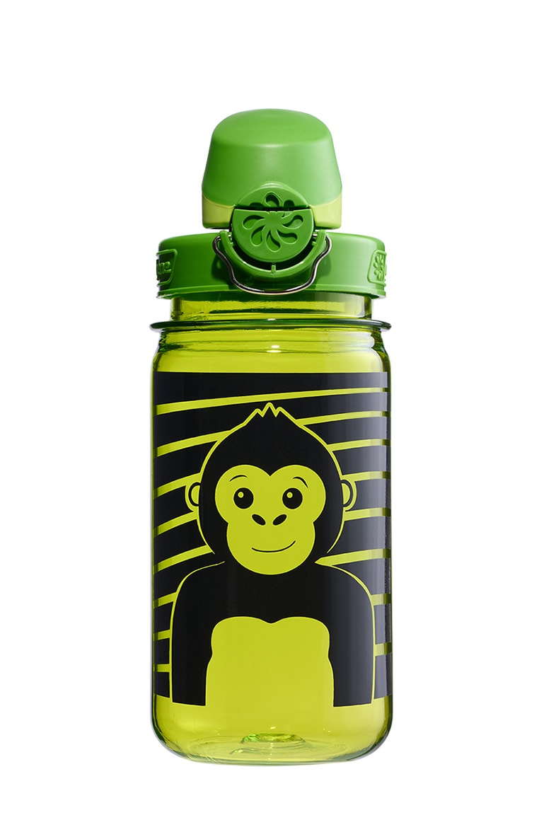 Nalgene product view: 12oz On-The-Fly Kids Lock-Top Bottle with Graphics A9 — 12oz On-The-Fly Kids Lock-Top Bottle with Graphics