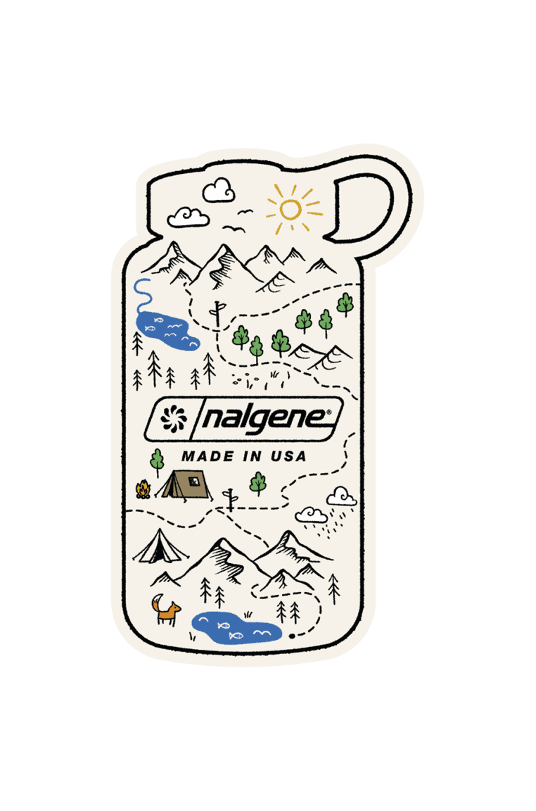 Nalgene Bottle Map Sticker — Nalgene Bottle Map Sticker S0