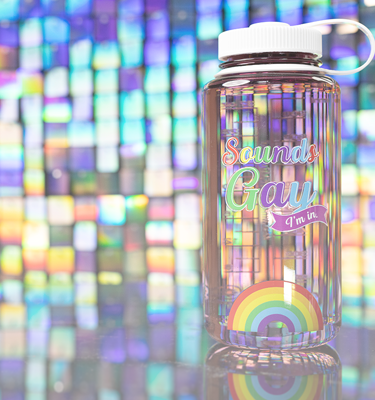 Nalgene product view: 32oz Wide Mouth Pride Bottle M8 — 32oz Wide Mouth Pride Bottle