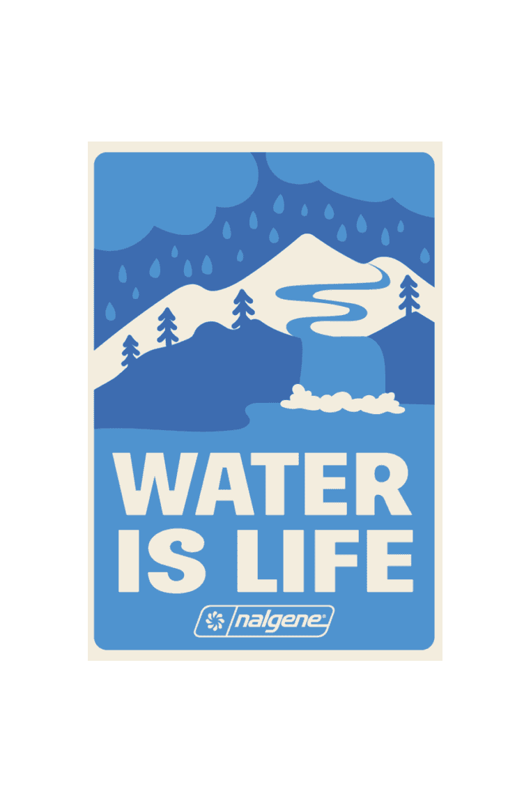 Nalgene product view: Water Is Life Sticker B8 — Water Is Life Sticker