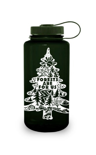 Nalgene product detail: 32oz Wide Mouth “Public Lands: Forests Are for Us” Bottle G7 — 32oz Wide Mouth “Public Lands: Forests Are for Us” Bottle